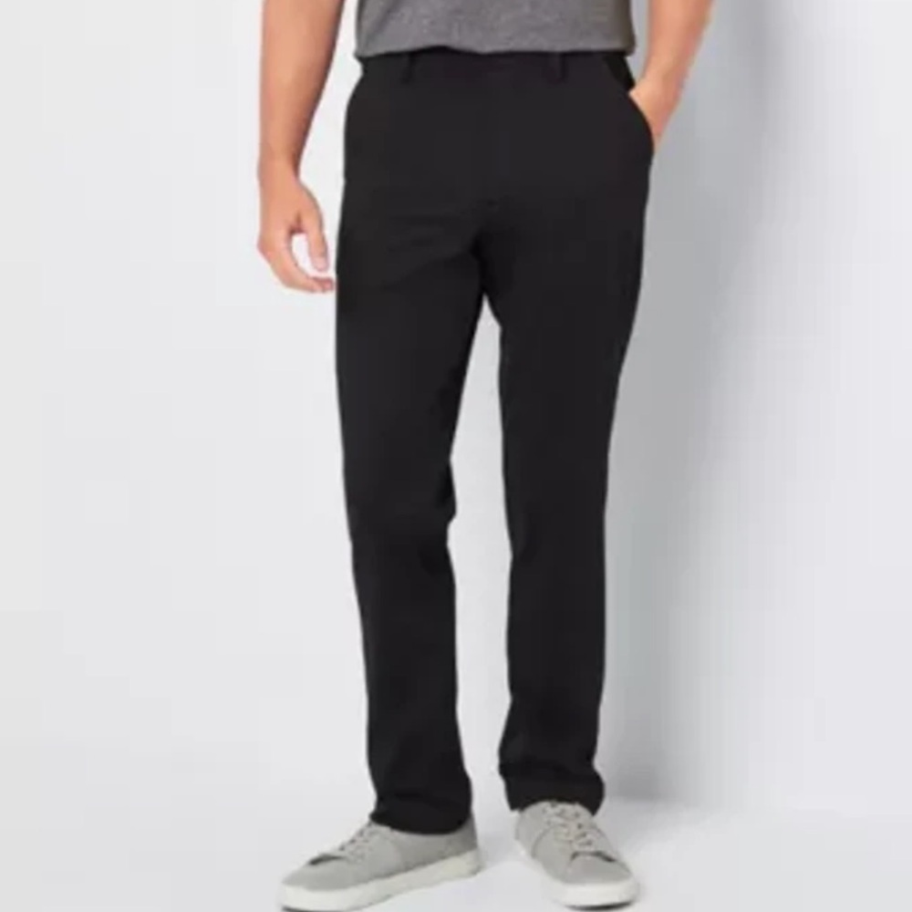 Stylus Chino Mens Straight Fit Flat Front Dress Pants - Picture 12 of 12
